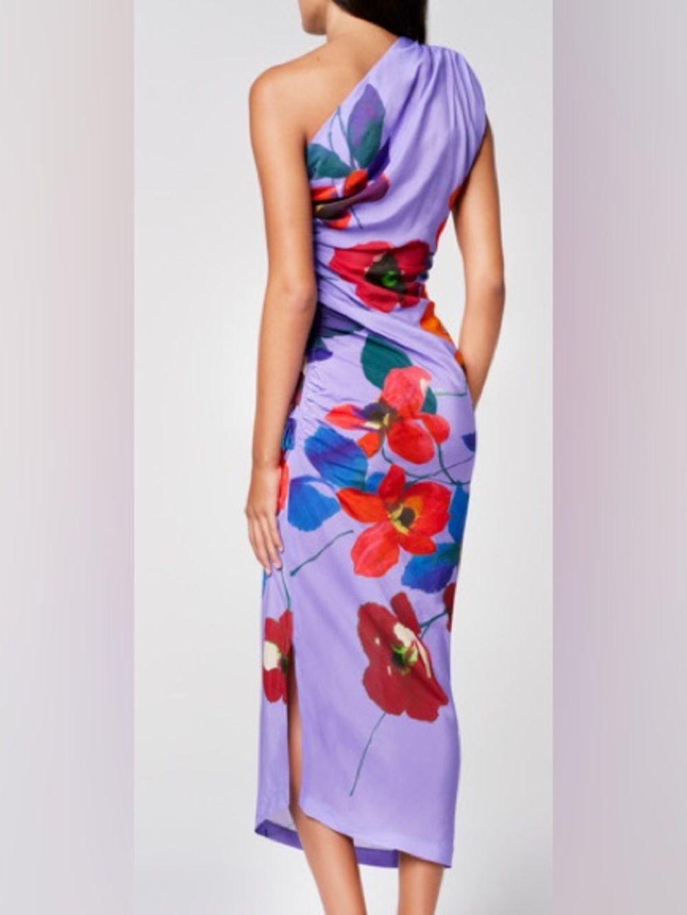 BNWOT Smythe Single Shoulder Dress Poppy Print, sz 6 - Picture 2 of 4